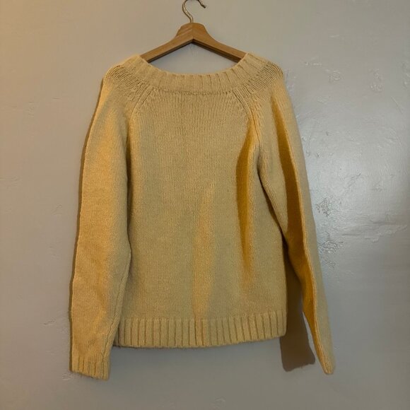 NWOT Et Clet Cream VNeck Sweater Size Small - Picture 4 of 7